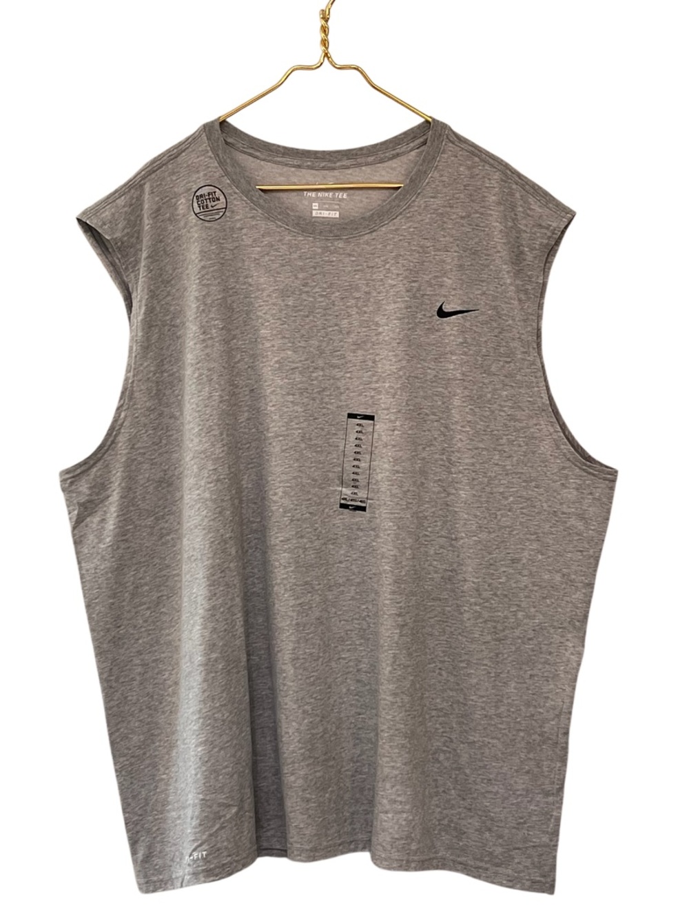 Nike Dri-FIT Sleeveless Training Muscle Tee Gray 4XL NWT